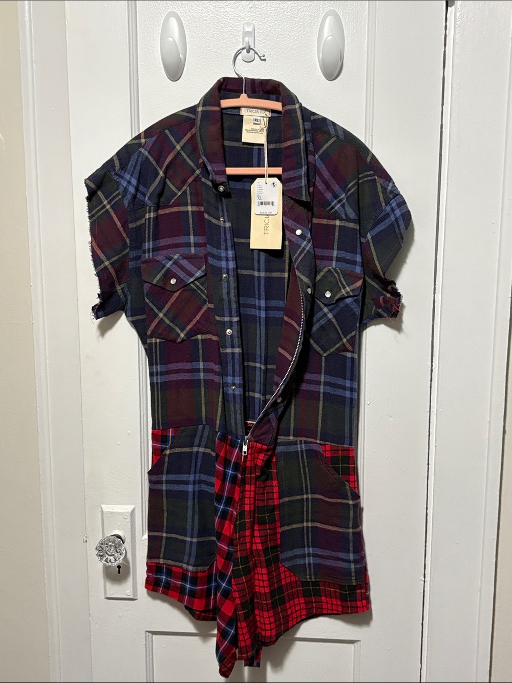 TRICIA FIX PATCHWORK ROMPER